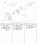Rewind Starter Diagram and Parts List for 245432-0083-01  Briggs and Stratton Engine